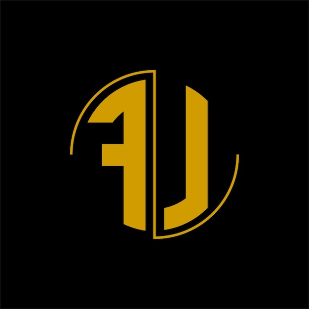 文字サークルロゴデザイン「FJ」