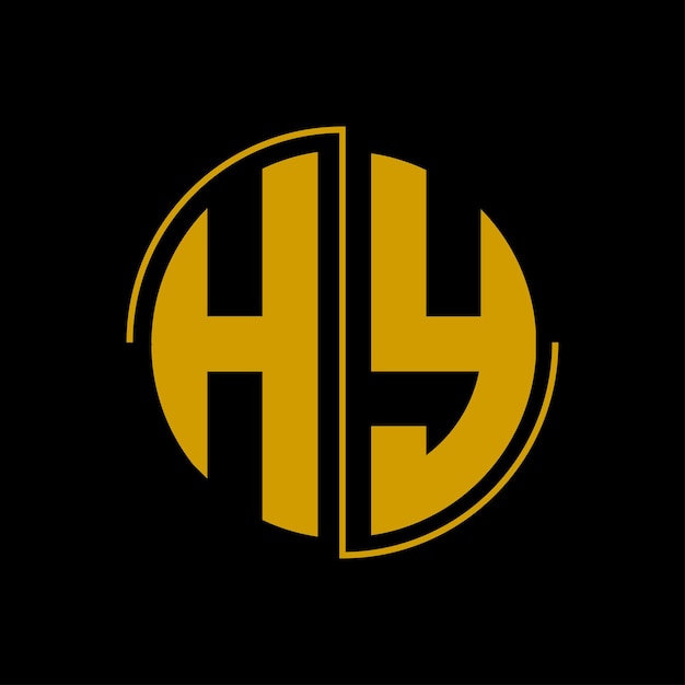 Letter circle logo design 'HY'