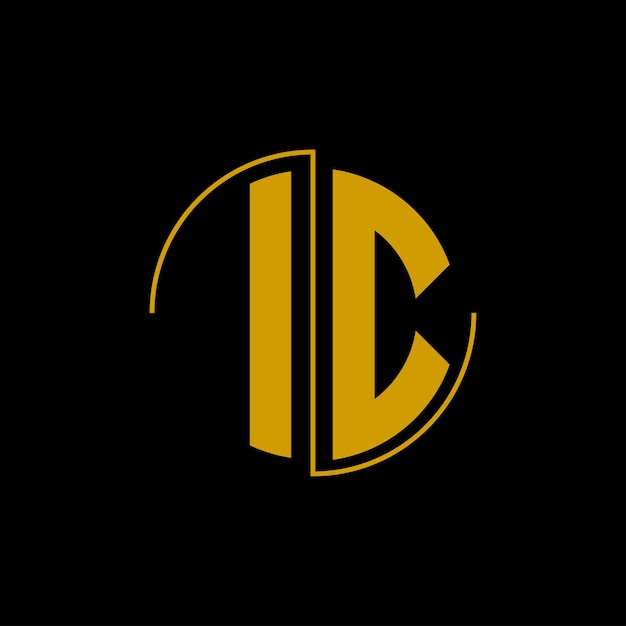 Letter circle logo design 'IC'