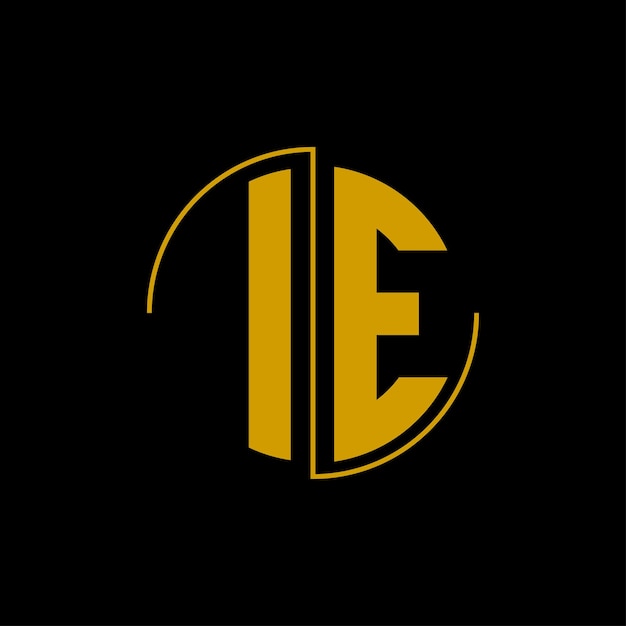 Letter circle logo design 'ie'