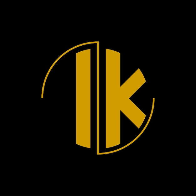 Letter circle logo design 'IK'