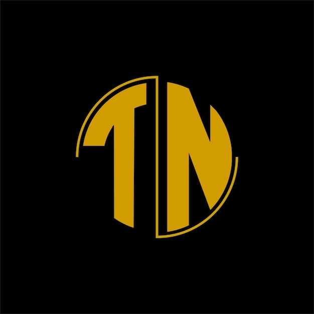 字母圓形標誌設計"TN"