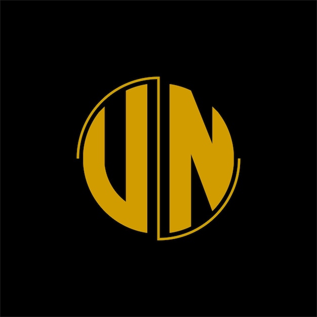 Letter circle logo design 'UN'