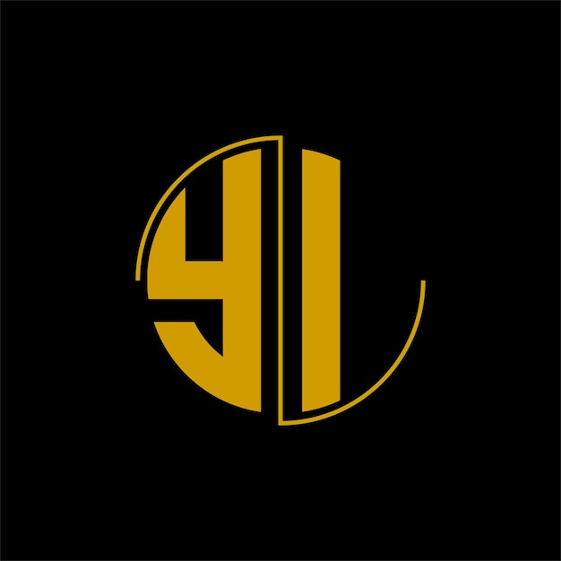 Vettore lettera cerchio logo design 'yi'