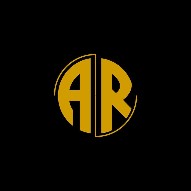 Letter cirkel logo ontwerp 'AR'