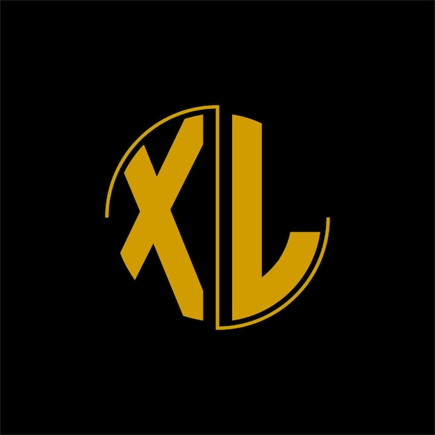 Vector letter cirkel logo ontwerp 'xl'