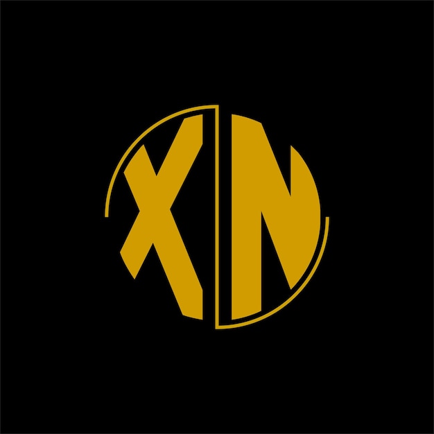 Letter cirkel logo ontwerp 'xn'