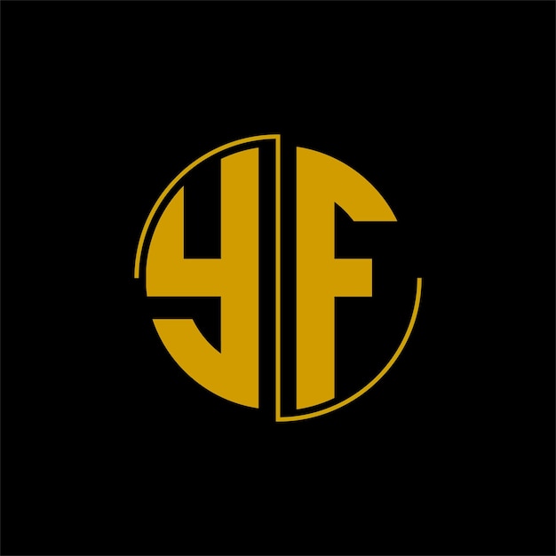 Letter cirkel logo ontwerp 'YF'