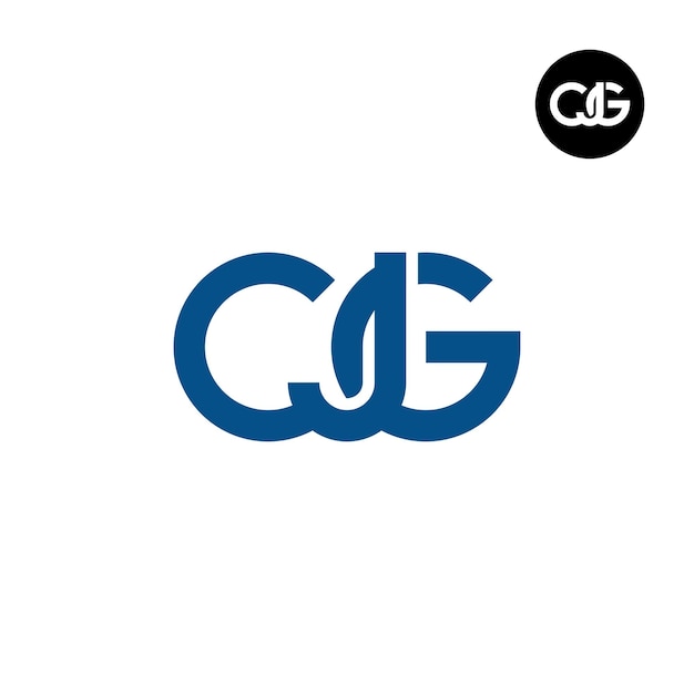 Vector letter cjg monogram logo design