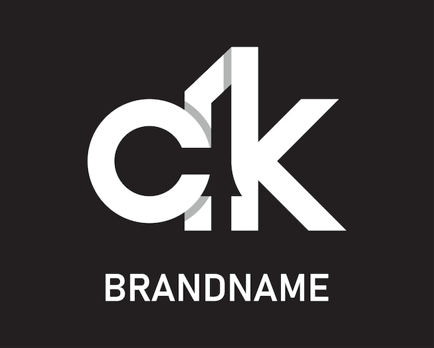 Letter ck logo design template