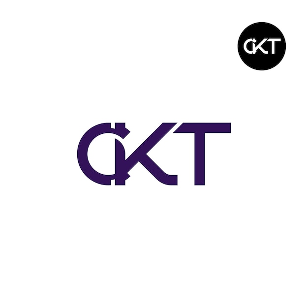 Дизайн логотипа с буквой CKT Monogram