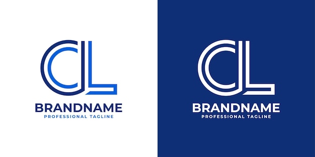 letter cl line monogram logo suitable for any business with cl or lc initials