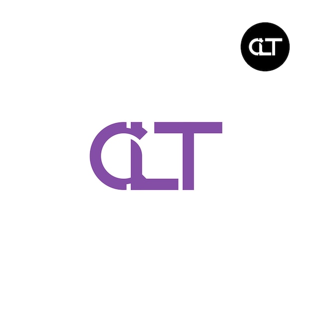 Вектор Дизайн логотипа с буквой clt monogram