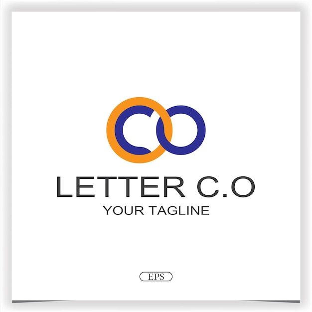 Lettera co o o e c logo premium elegante modello vettoriale eps 10