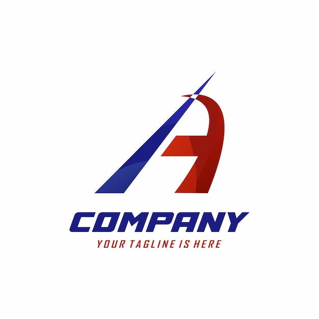 Letter a corporate gradient logo