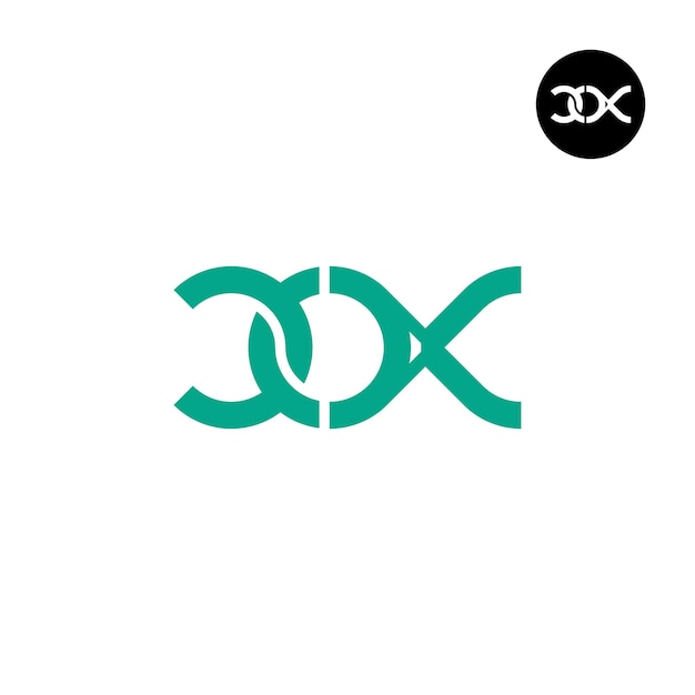 Vector letter cox monogram logo design