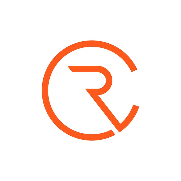 文字 CR ロゴデザイン 抽象的なロゴデザイン