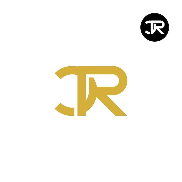 Vettore design del logo della lettera cr monogram