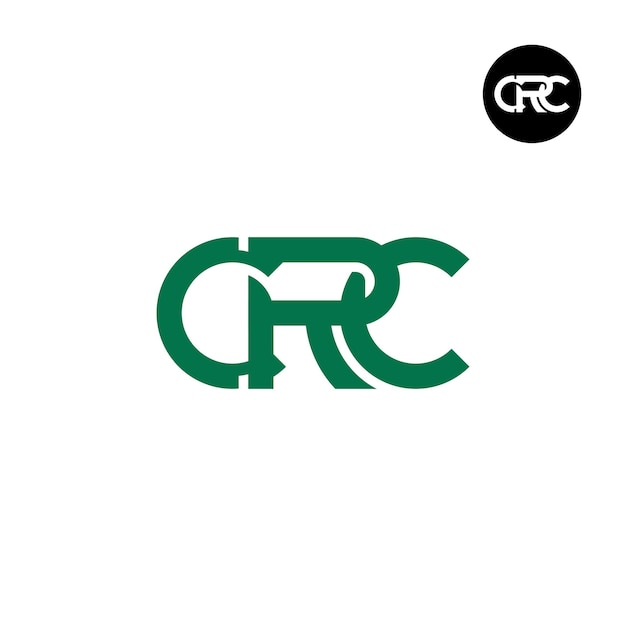 Vettore design del logo della lettera crc monogram