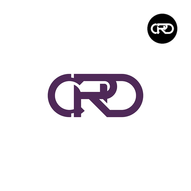 Vettore design del logo della lettera crd monogram