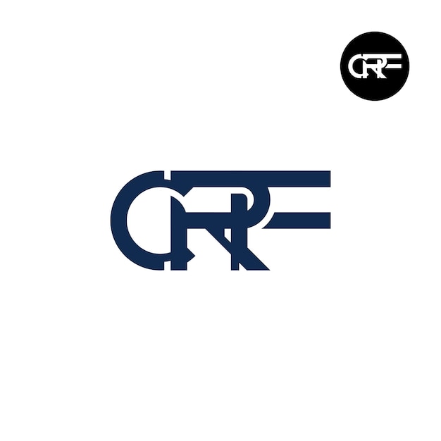 Design del logo della lettera crf monogram