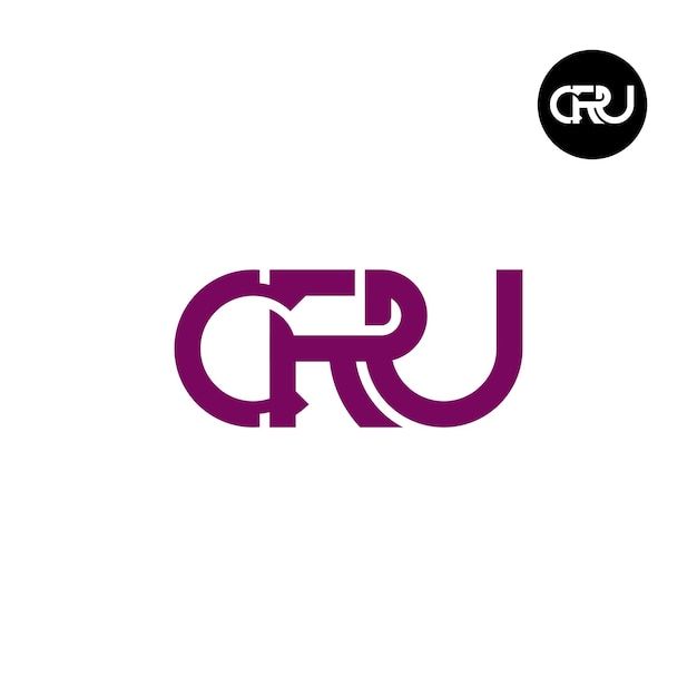 Letter CRU Monogram Logo Design