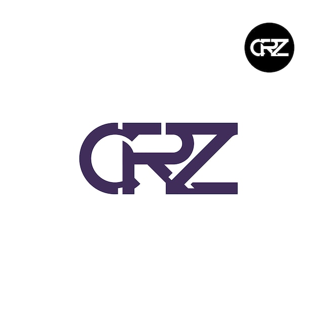 CRZ 문자 모노그램 로고 디자인