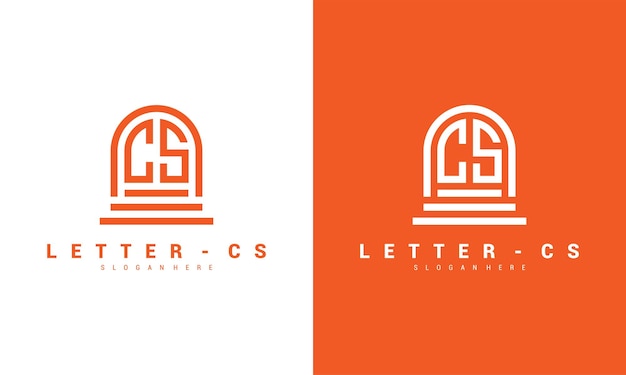 Letter cs logo pictogram ontwerpsjabloon premium vector premium vector