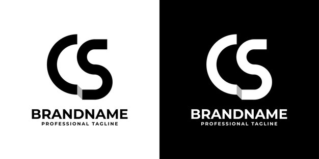 Letter CS Monogram Logo suitable for any business with CS or SC initials