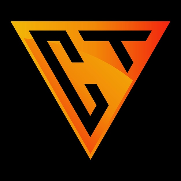 Letter CT Triangle Logo Design