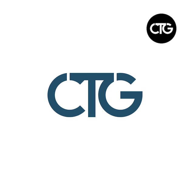 Vettore design del logo della lettera ctg monogram