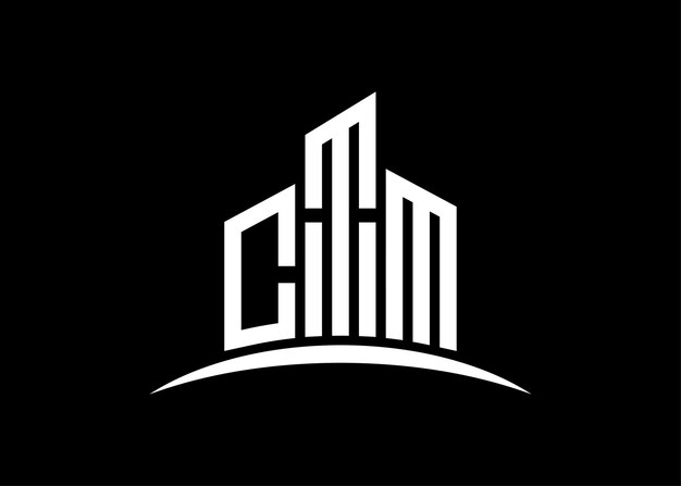 文字 CTM 建物のベクトルモノグラム ロゴデザインテンプレート 建物の形状 CTM ロゴ
