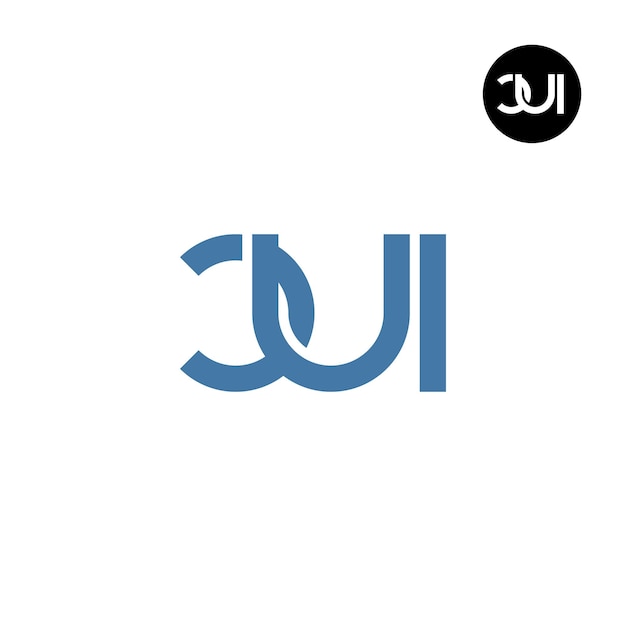 Letter CUI Monogram Logo Design