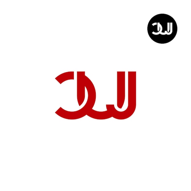 Вектор Дизайн логотипа буквы cuj monogram