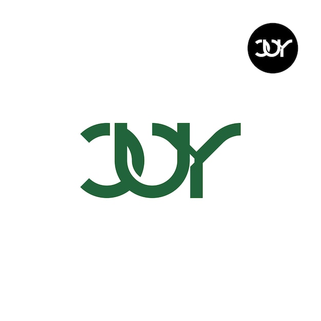 Disegno del logo della lettera cuy monogram