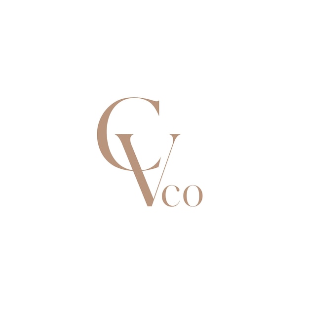 Vettore lettera v cvc logo design per un marchio di moda