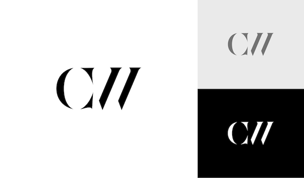 Letter CW monogram logo