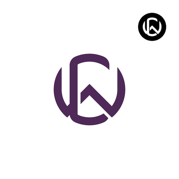 Letter CW WC Circle Bold logo design