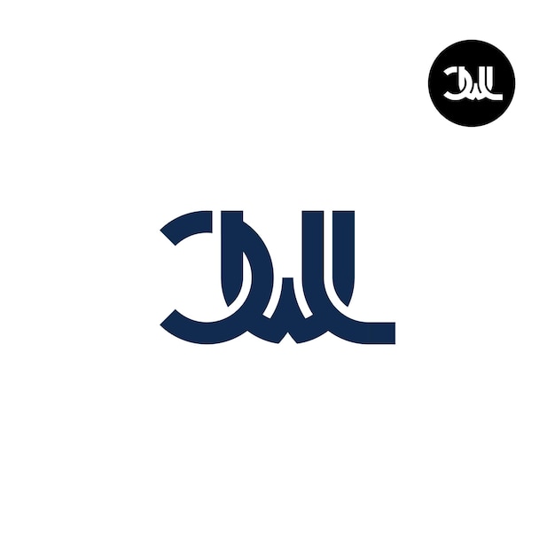 Design del logo della lettera cwl monogram