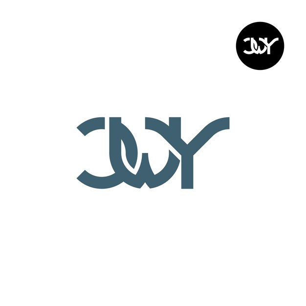 Vector letter cwy monogram logo design