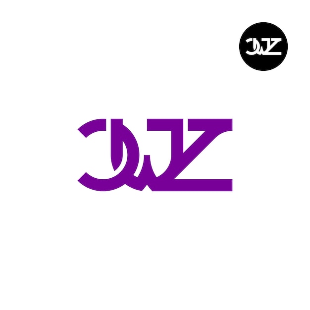 Vector letter cwz monogram logo ontwerp