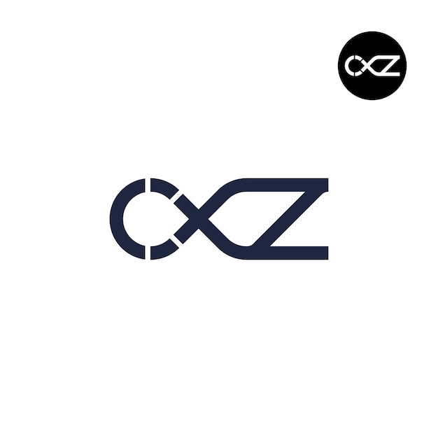 Дизайн логотипа с буквой cxz monogram