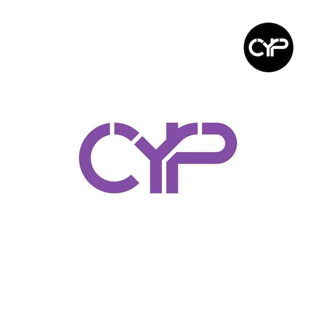 CYP 글자 모노그램 로고 디자인