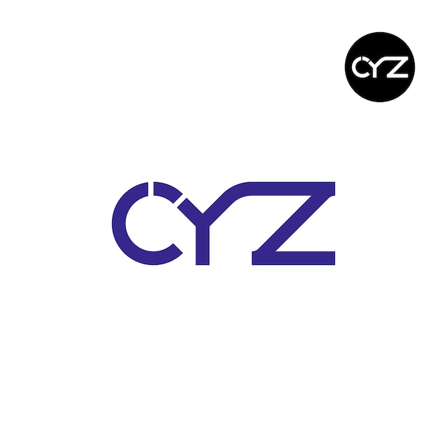 Vector letter cyz monogram logoontwerp