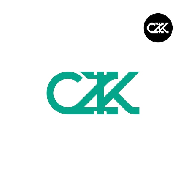 Vector letter czk monogram logo design