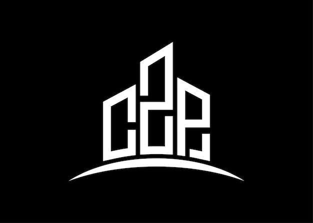 Letter CZP building vector monogram logo design template Building Shape CZP logo