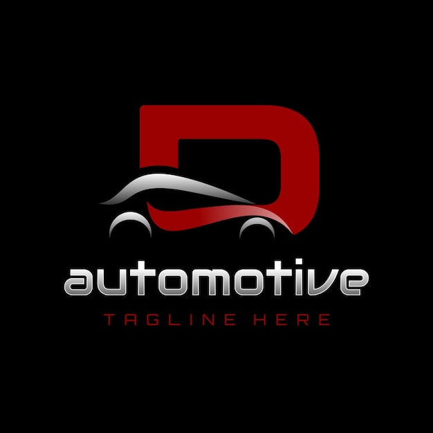 Letter D Automotive Logo Design Vector voor auto's