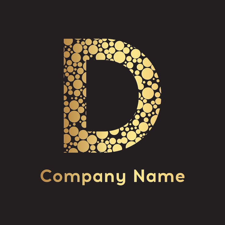 Vector letter d bubbles vector gold bubble design vector illustration