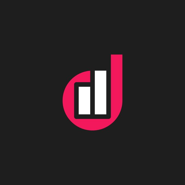 Vector letter d chart analytic logo