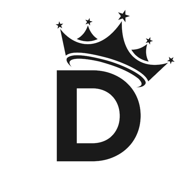 Letter D Crown Logo Crown Logo Template for Beauty Fashion Star Elegant Luxury Sign